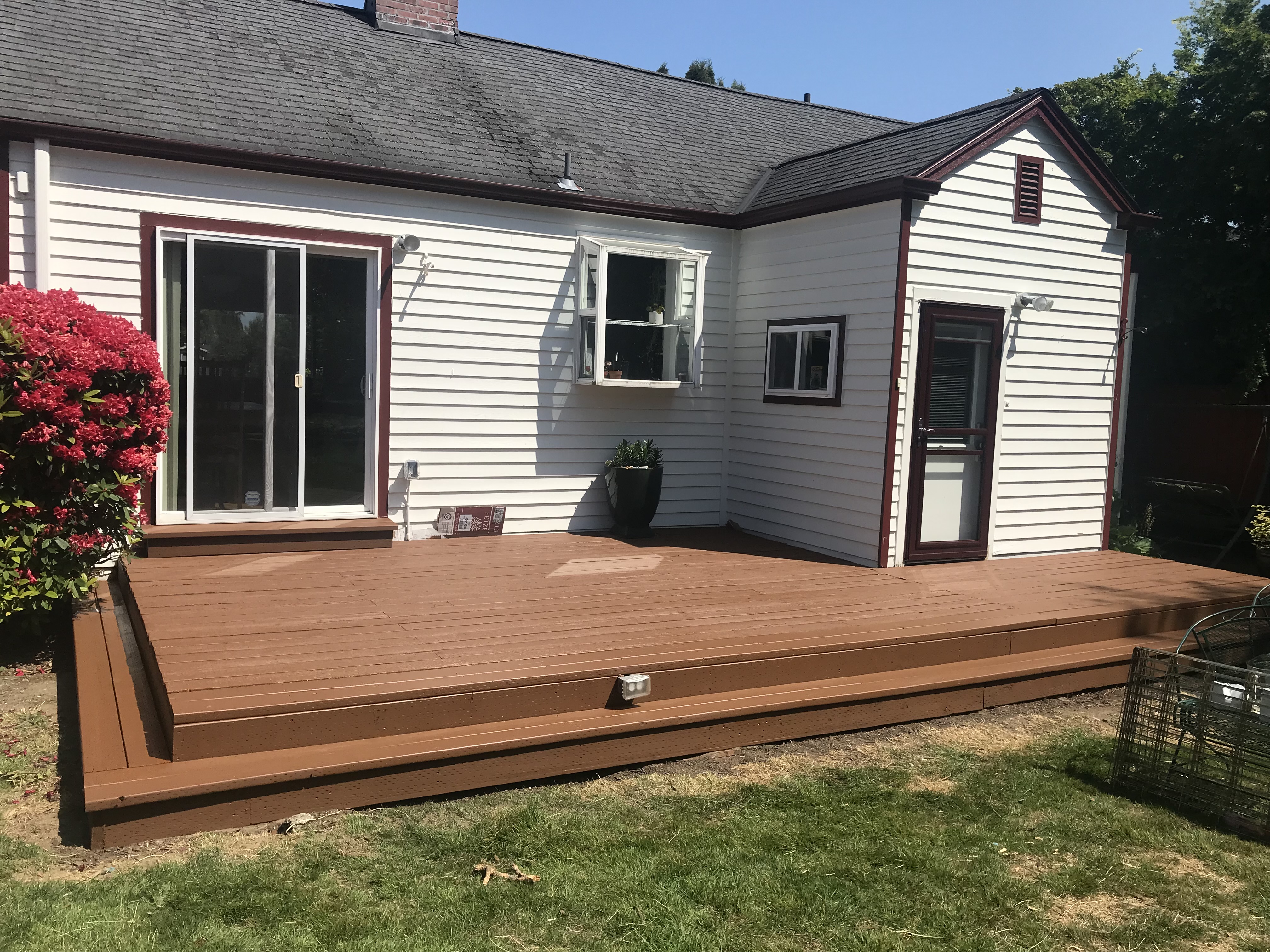 Picture of pressure treated deck