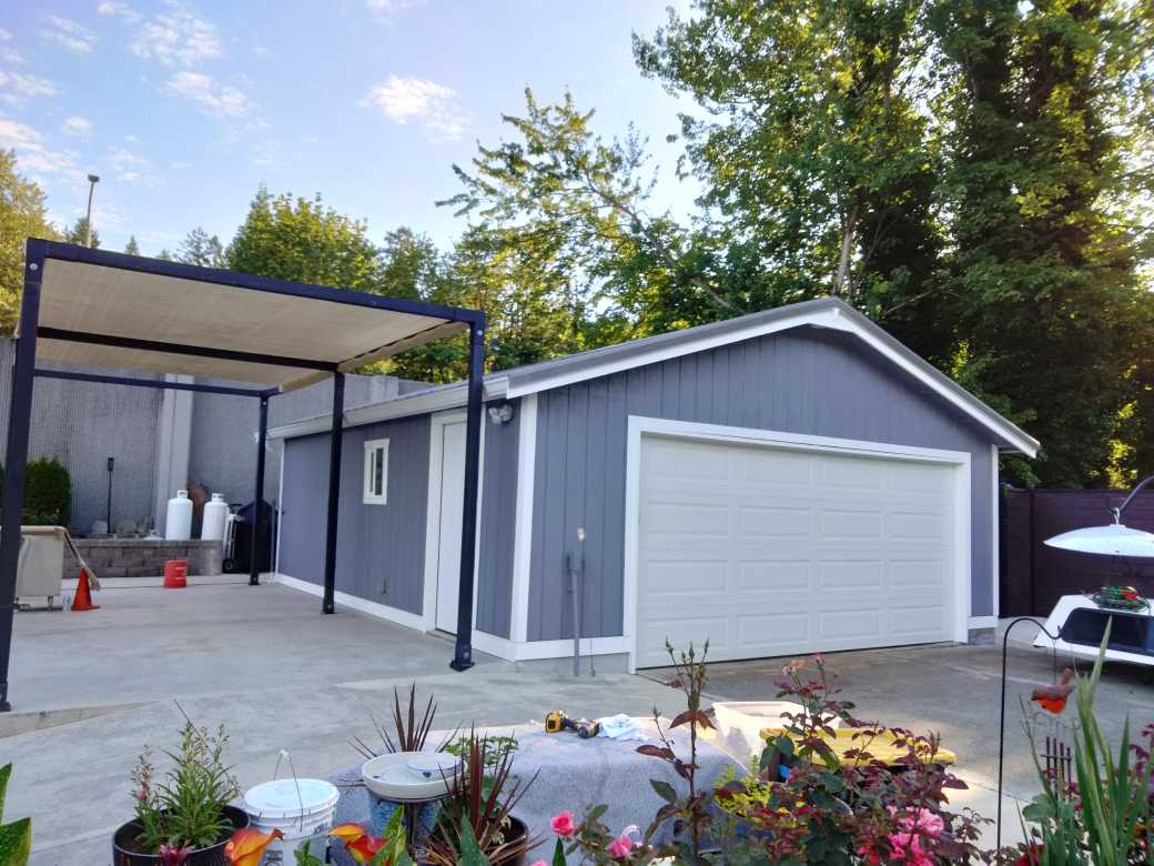 Painted shed